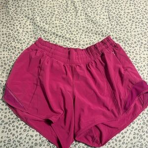 Lululemon Shorts Size 8 4”. Fuchsia color.